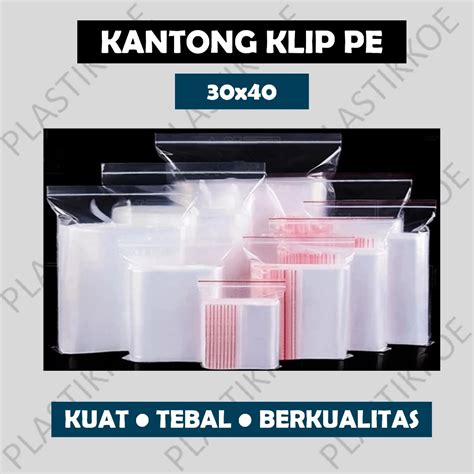 Jual PLASTIK KLIP ZIPLOCK 30x40 1 PAK ISI 100 PCS Shopee Indonesia