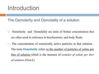 Osmolarity PPT