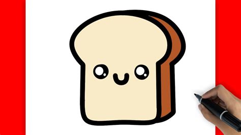 How To Draw Bread Cute Drawing Step By Step Youtube