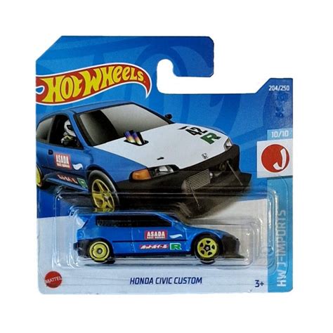 Masinuta Metalica Hot Wheels Honda Civic Custom Albastru Emag Ro