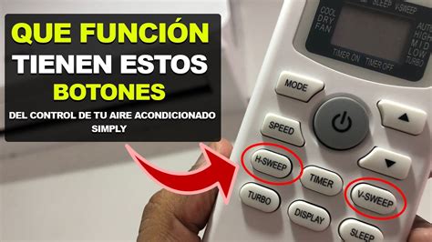 Para Que Sirven Los Botones H Sweep Y V Sweep Del Control Del Aire