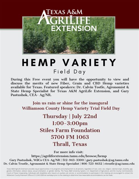 Hemp Variety Field Day