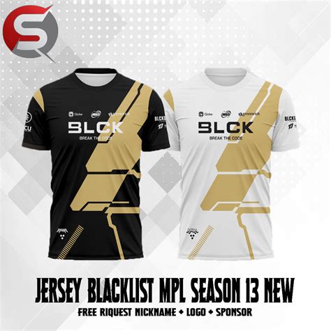 Jual JERSEY Baju Kaos BLACKLIST INTERNATIONAL MPL PH SEASON 13 2024 NEW