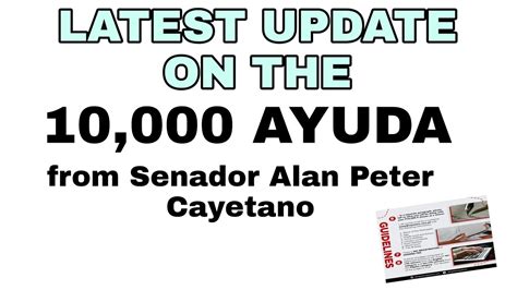 K Ayuda From Senador Alan Peter Cayetano Youtube