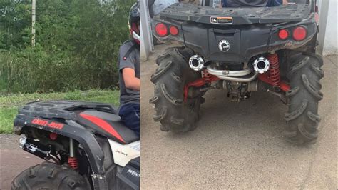 Empire Dual Exhaust On Can Am 850 Xmr Loud Youtube