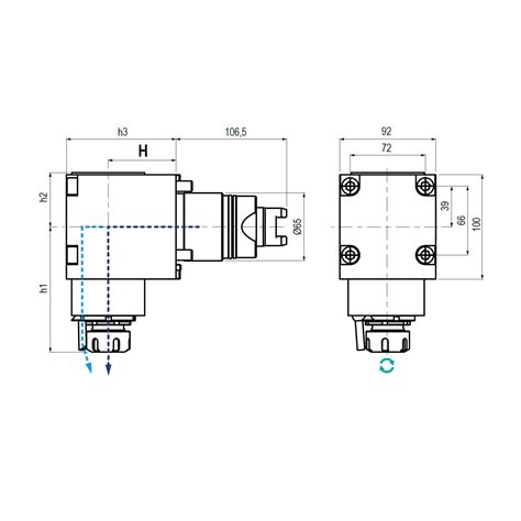 99.TS.A11 Tsugami BMT65 Right Angle Driven Tool (Gerardi) | Cutwel