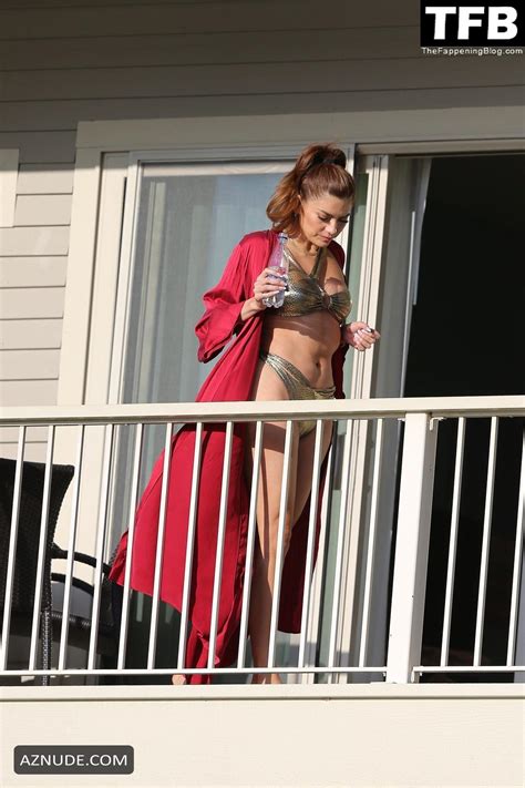 Blanca Blanco Sexy Seen Showing Off Her Incredible Body In A Skimpy Gold Bikini Aznude