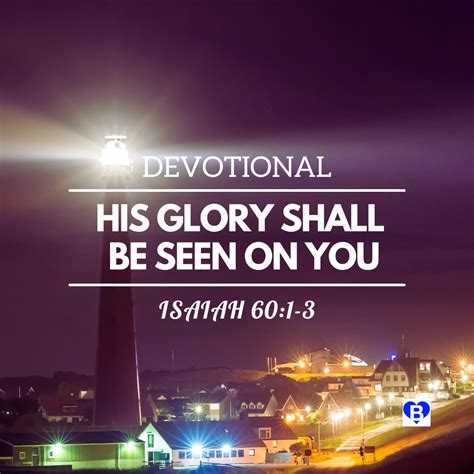 His Glory Shall Be Seen On You Isaiah Devotional