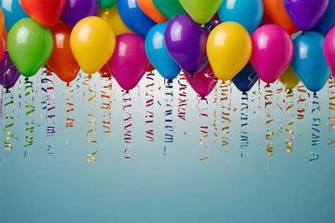 Premium Photo | Background of funny colorful birthday balloons