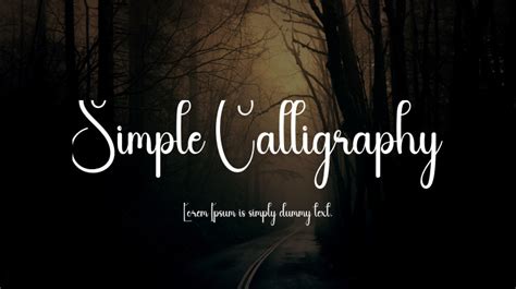 Simple Calligraphy Font : Download Free for Desktop & Webfont