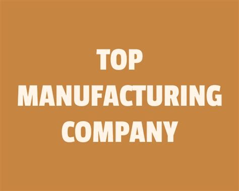 Top 10 Manufacturing Companies in India 2022 - IndianCompanies.in