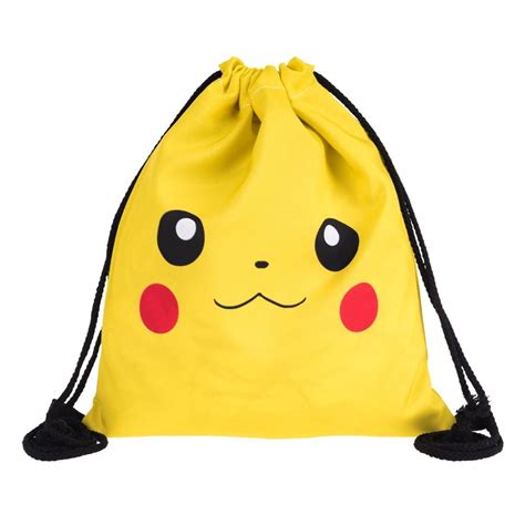 Pikachu 3D Drawstring Backpack – HippyCase