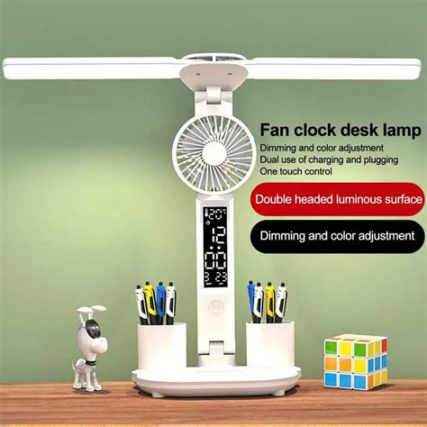 Lampu Meja LED Dengan Kipas Mini Lampu Meja Bisa Dilipat Layar Sentuh