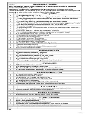 Fillable Online In Decubitus Ulcer Checklist In Fax Email Print