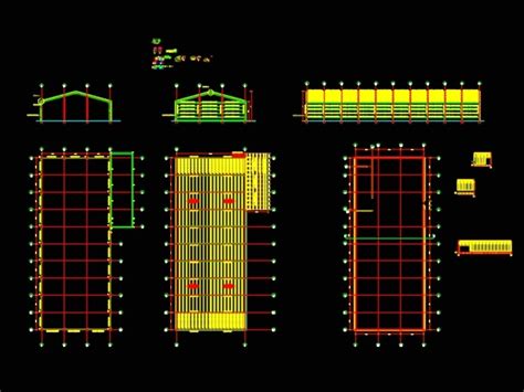 Projektowanie konstrukcji magazynu przemysłowego w programie AutoCAD