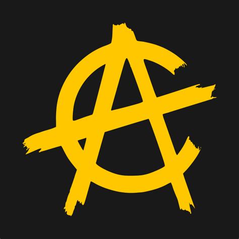 Anarcho-capitalism symbol | black and yellow ancap - Libertarian - T ...