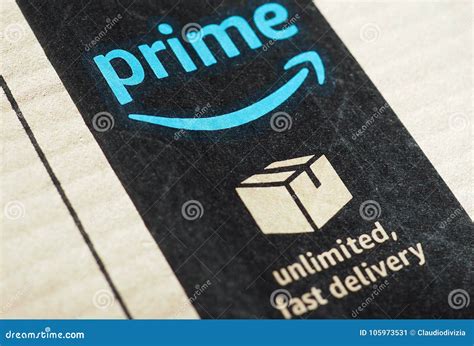 Amazon Prime Label Editorial Photo Image Of Label Fast 105973531