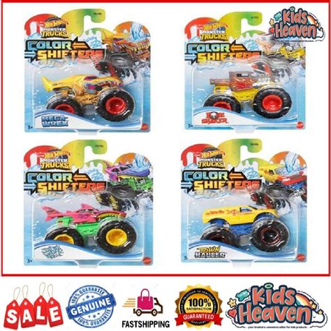 Hot Wheels Monster Trucks Color Shifters Trucks Assorted Original Shopee Singapore