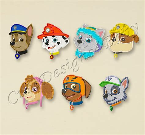 Paw Patrol Marshall Third Birthday Applique Embroidery Design Paw Patrol Machine Embroidery