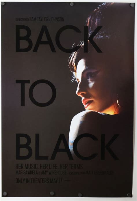 Back to Black Original Movie Poster Advance 27x40 Amy Winehouse - Etsy