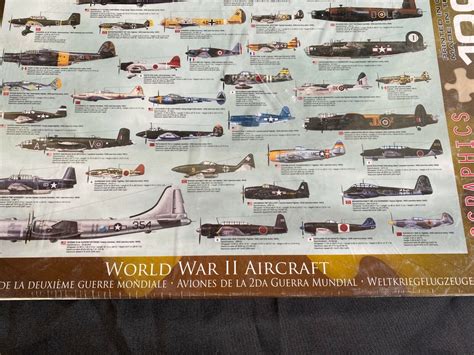 Eurographics World War Aircraft Piece Puzzle Ii Ww Brand New