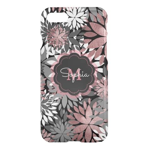 Save 20% Off | Pretty rose gold floral illustration pattern iPhone 7 ...