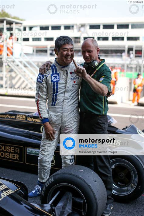 Race Winner Katsuaki Kubota JPN Lotus 78 Celebrates In Parc Ferme At