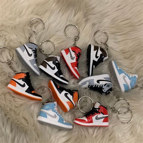 Mini Jordan 1 Sneaker Keyrings Key Chain Uk Seller Etsy Uk In 2022