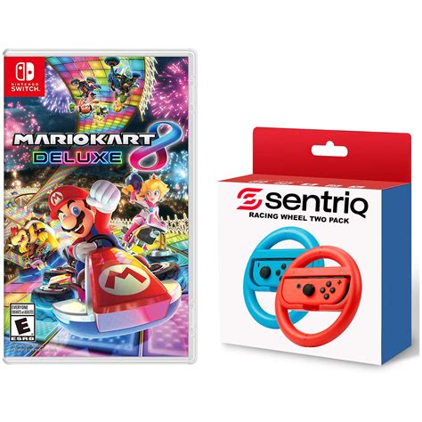 Nintendo Switch Mario Kart 8 Deluxe with Luigi DLC & Sentriq Racing