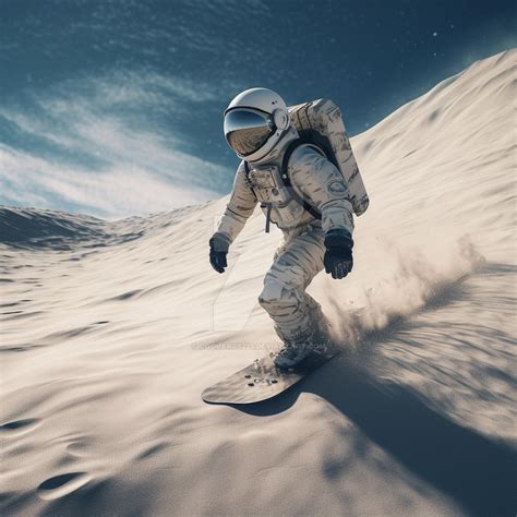 Astronaut Snowboarding On The Unknown Planet By Coolarts223 On Deviantart