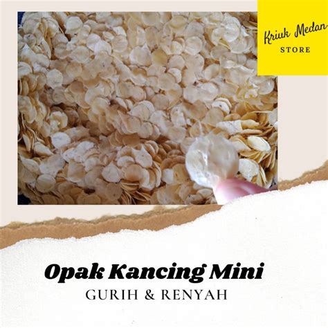 Jual COD Opak Kancing Mini Opak Singkong Original Mentah Opak