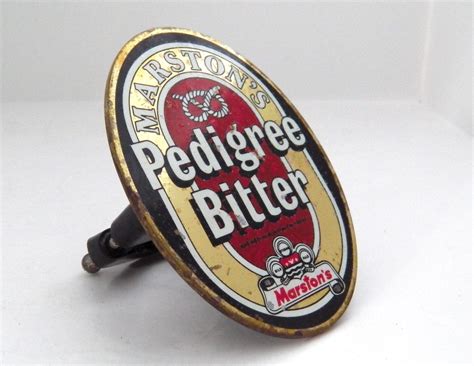 Vintage Marstons Pedigree Bitter Pump Clip Badge Metal Brewery Beer