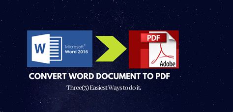 How To Easily Convert Word Document Into Pdf