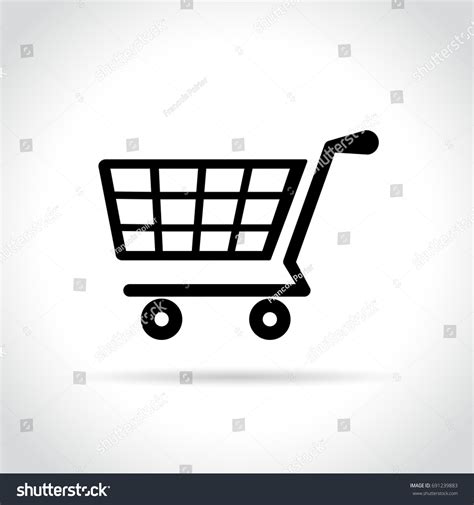 Illustration Cart Icon On White Background Stock Vector (Royalty Free ...