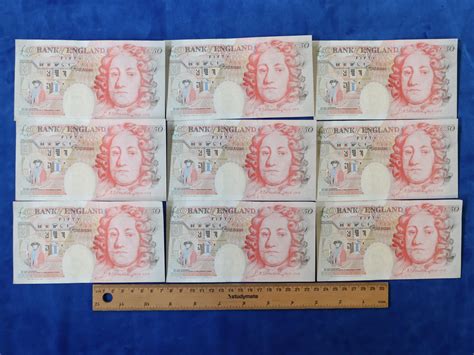 Lot - 460 BRITISH POUND BANK NOTES, 9 X 50 POUND NOTE, SOME SEQUENTIAL ...