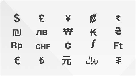 Currency Symbols PowerPoint Icons - SlideModel