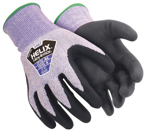 HEXARMOR Coated Gloves S 7 ANSI Cut Level A4 Palm Dipped Foam