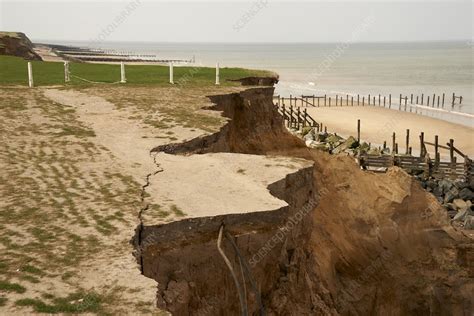 Cliff Erosion, Happisburg, Norfolk - Stock Image - C016/9188 - Science Photo Library