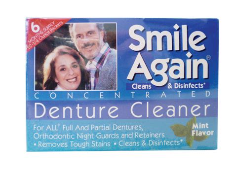 Smile Again Denture Cleaner Econo Packet Box From Central Dental