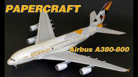 Airbus A380 Etihad Papercraft Paper Model 51 Off