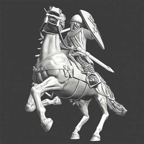 3d Printable Livonian Knights Sergeant Mounted By Northern Crusades