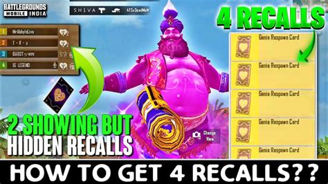 How To Get 4 Recalls Extra Recall Trick In New Mode Bgmi Gennie