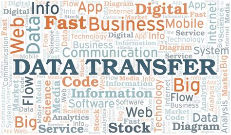 Data Transfer Vector Word Cloud Made With Text Only Stock