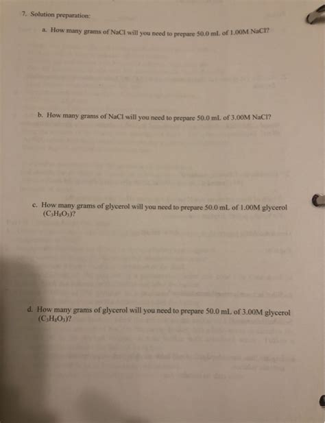 Solved Experiment Colligative Properties Prelab Name Chegg