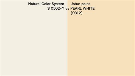 Natural Color System S 0502 Y Vs Jotun Paint PEARL WHITE 0312 Side By