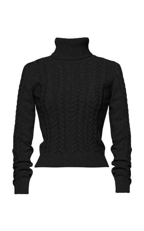 Lena Hoschek Stanley Cable Knit Turtleneck Sweater Only At Editorialist