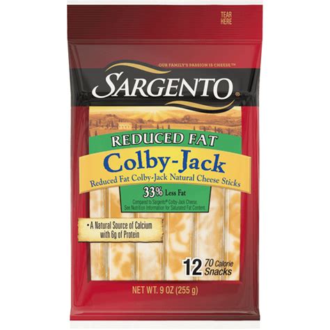 Sargento Reduced Fat Colby Jack Natural Cheese Snack Sticks Count