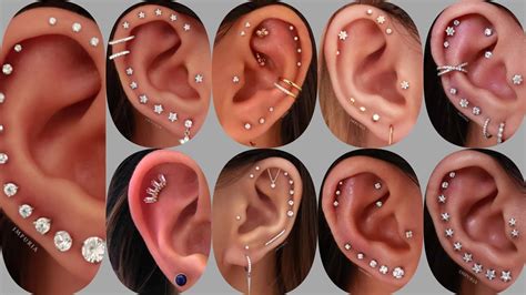 Flat And Helix Ear Piercing Earpiercingideas Ear Piercings Curatedear