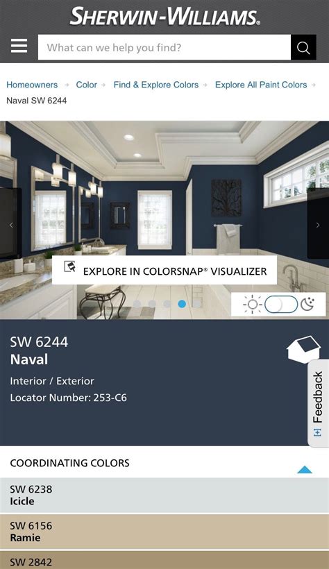 Sherwin Williams Naval Navy Blue Paint Color Of The Year Artofit