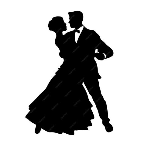 Premium Vector Silhouettes Of Romantic Couple Isolated On White